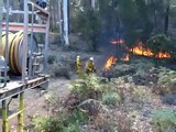 Ingleside NSWRFS Back Burning at the State Mine Bushfire,  Blue Mountains, Sydney Australia