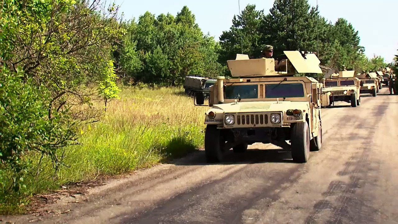 US troops take part in drills at Ukraine's Polish border