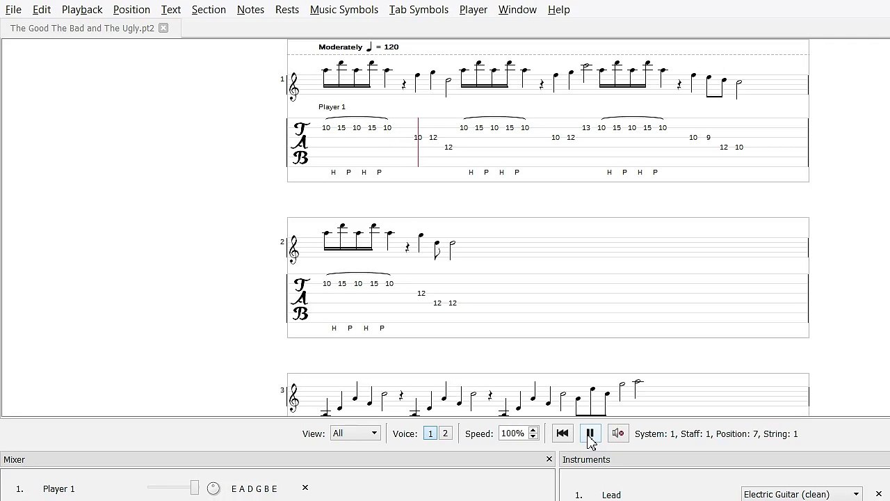 The Good The Bad and The Ugly Theme Guitar TABS