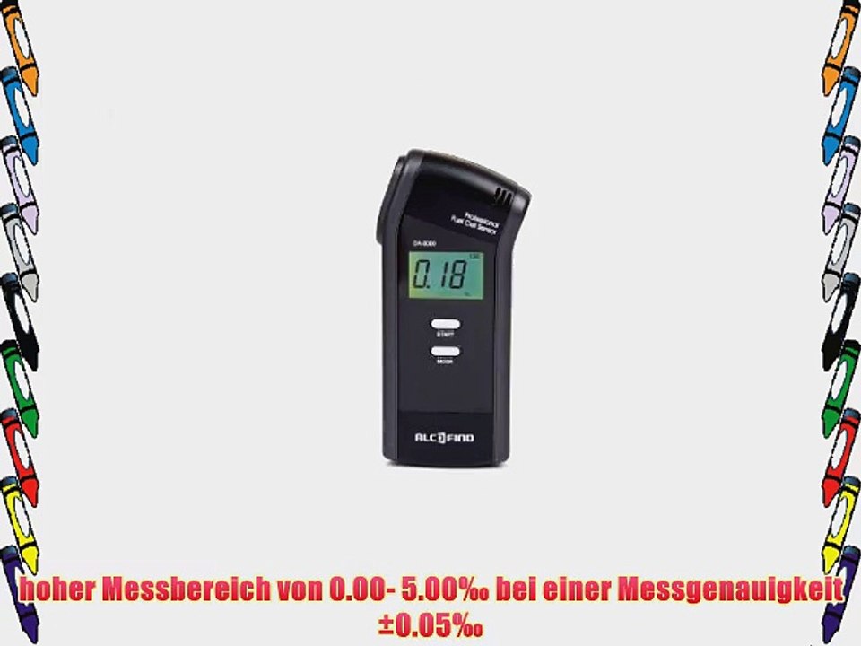 Digitaler Alkoholtester Trendmedic AlcoFind DA-8000 mit elektrochemischem Sensor