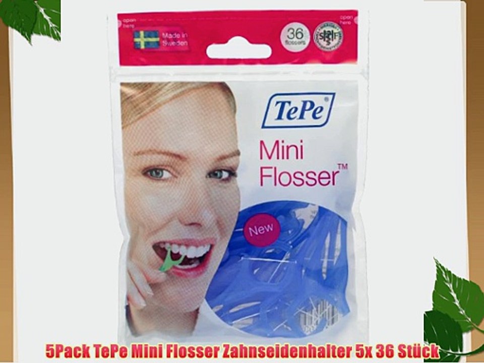 5Pack TePe Mini Flosser Zahnseidenhalter 5x 36 St?ck