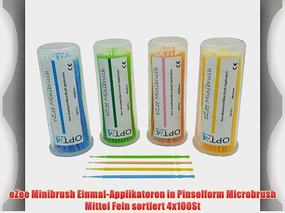 eZee Minibrush Einmal-Applikatoren in Pinselform Microbrush Mittel Fein sortiert 4x100St