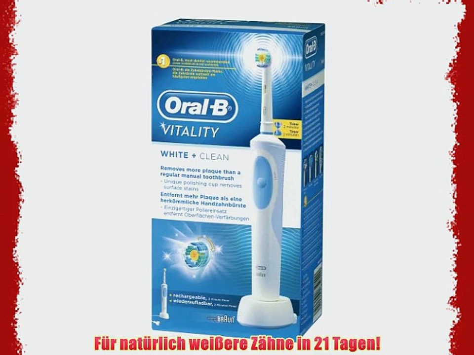 Braun Oral-B Vitality White and Clean elektrische Zahnb?rste (mit Timer)