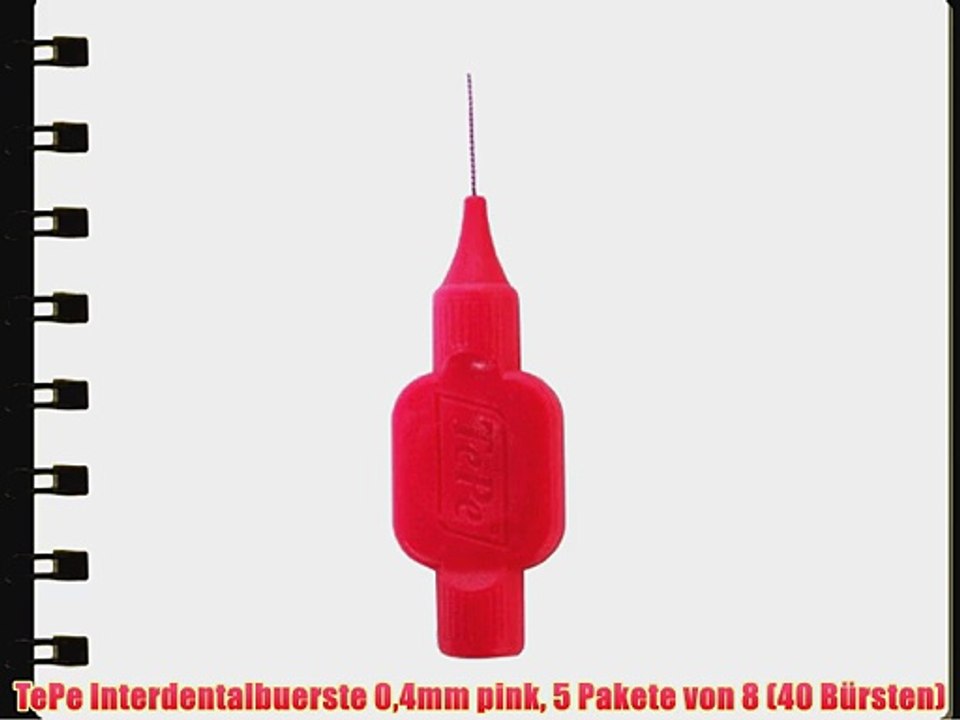 TePe Interdentalbuerste 04mm pink 5 Pakete von 8 (40 B?rsten)