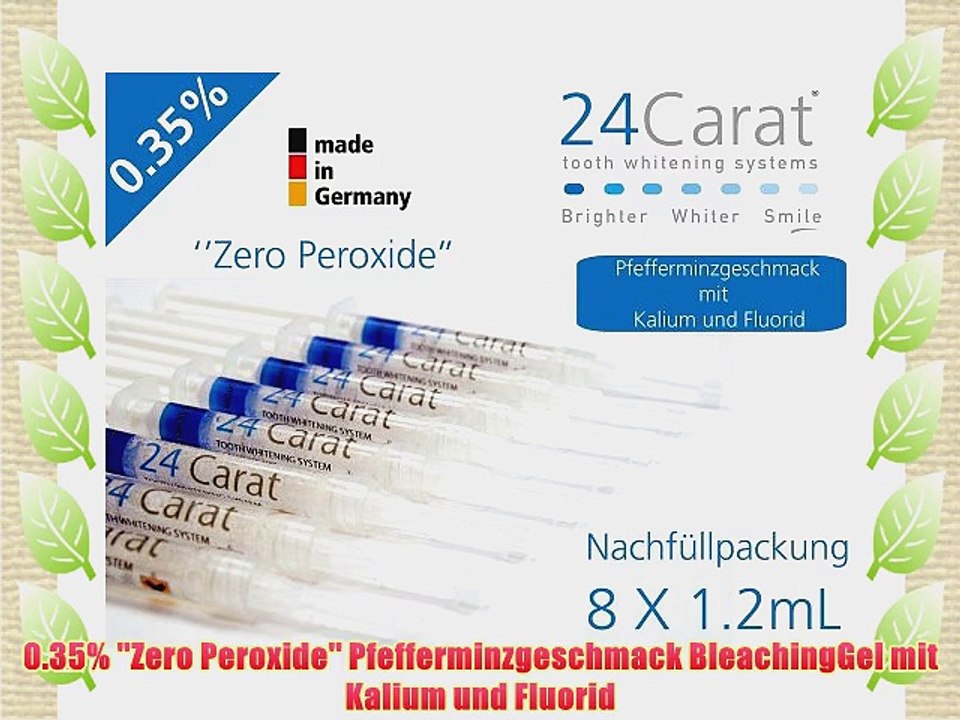 0.35% Neue ''Zero Peroxide'' CE Zahnaufhellung Bleaching Gel System 8 x 1.2mL