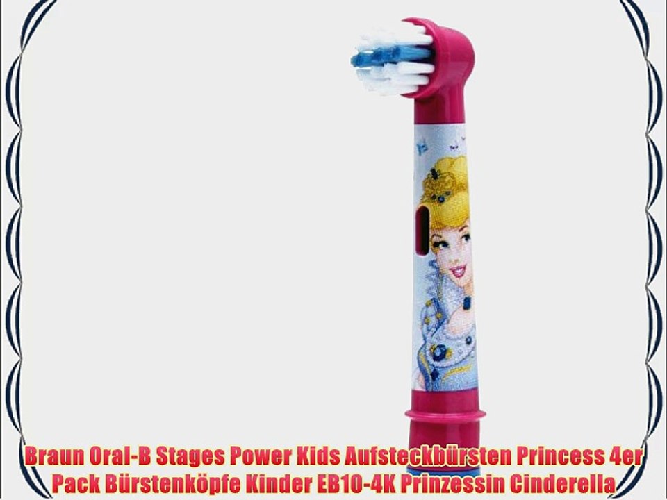 Braun Oral-B Stages Power Kids Aufsteckb?rsten Princess 4er Pack B?rstenk?pfe Kinder EB10-4K