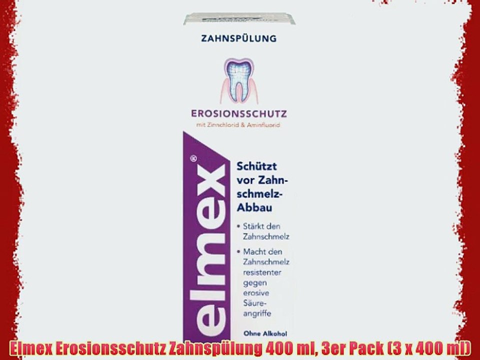 Elmex Erosionsschutz Zahnsp?lung 400 ml 3er Pack (3 x 400 ml)