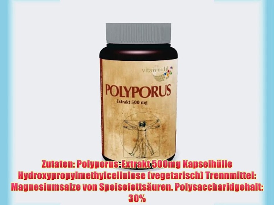 Vita World Polyporus Extrakt 500mg 100 Kapseln Apotheken Herstellung