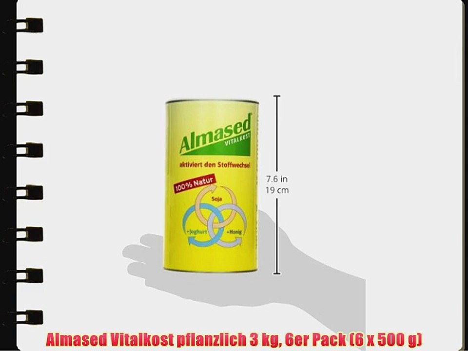 Almased Vitalkost pflanzlich 3 kg 6er Pack (6 x 500 g)