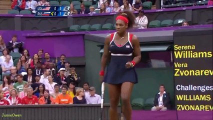 Serena Williams vs Vera Zvonareva 2012 London R3 Highlights
