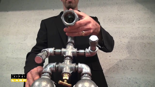 KOZO MAN iron pipe desk lamp by Kozo Lamp handmade upcycled lighting design