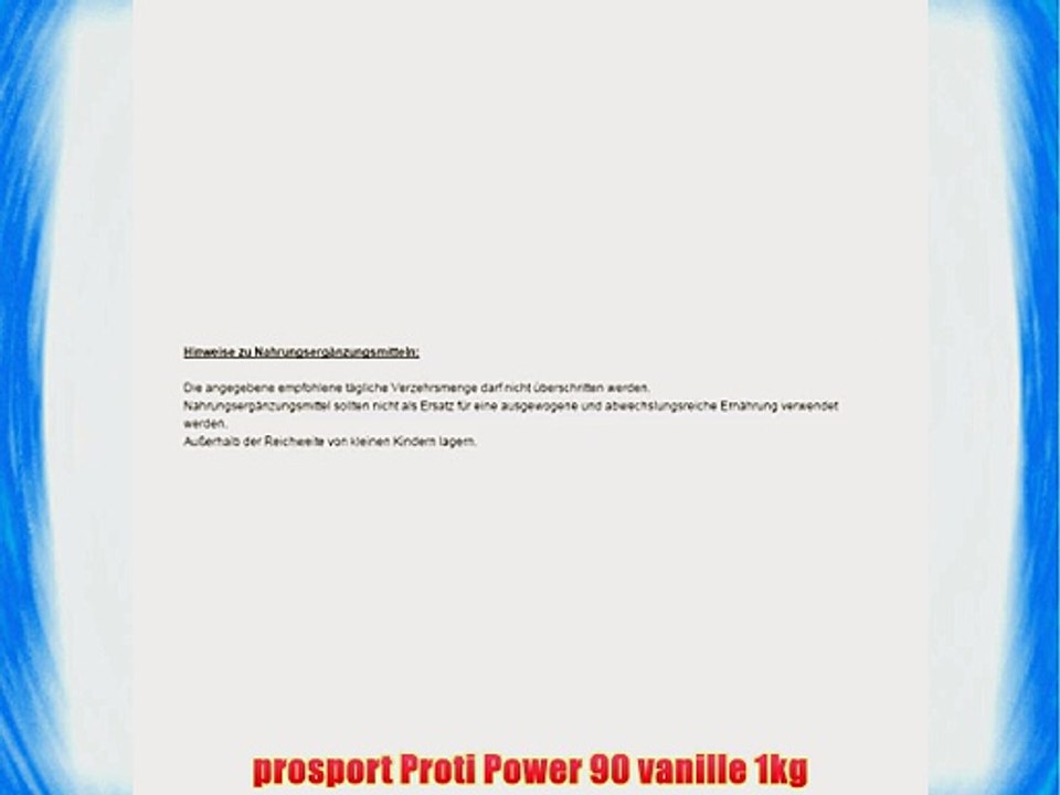 prosport Proti Power 90 vanille 1kg