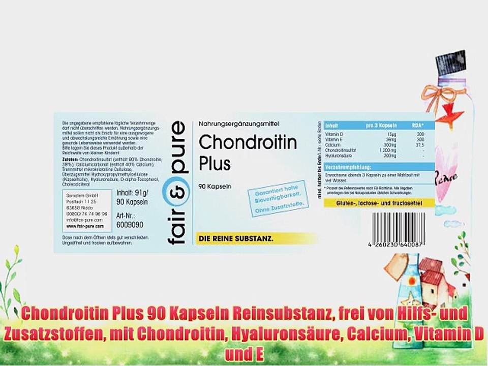 Chondroitin Plus 90 Kapseln Reinsubstanz frei von Hilfs- und Zusatzstoffen mit Chondroitin