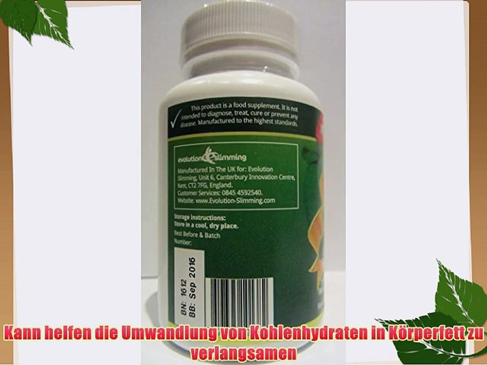 Garcinia Cambogia Pure 3000mg mit 60% HCA - 90 Kapseln - Carb Blocker