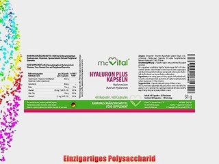 Hyalurons?ure Plus - 90 mg - ein Muss f?r glatte faltenfreie Haut - 60 Kapseln