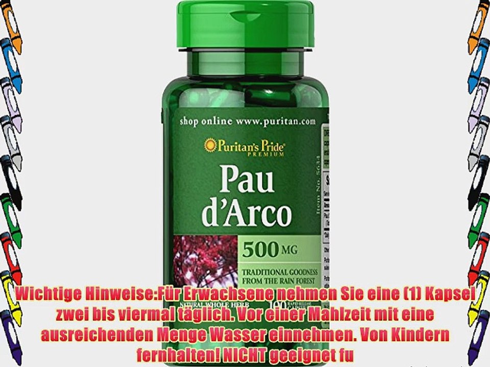 Pau D' arco 500 mg 100 Kapseln