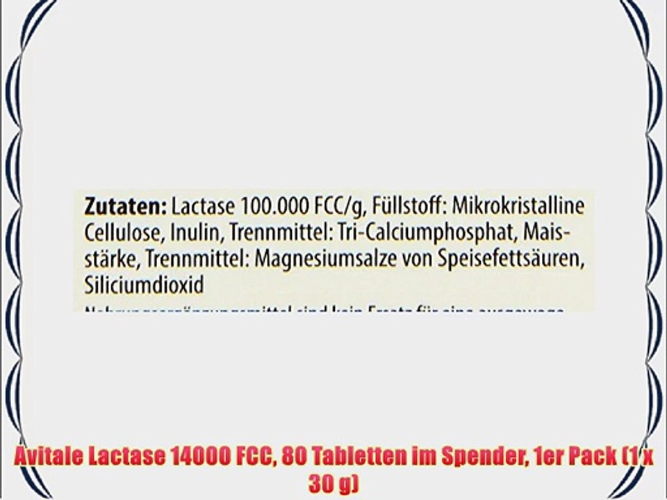 Avitale Lactase 14000 FCC 80 Tabletten im Spender 1er Pack (1 x 30 g)