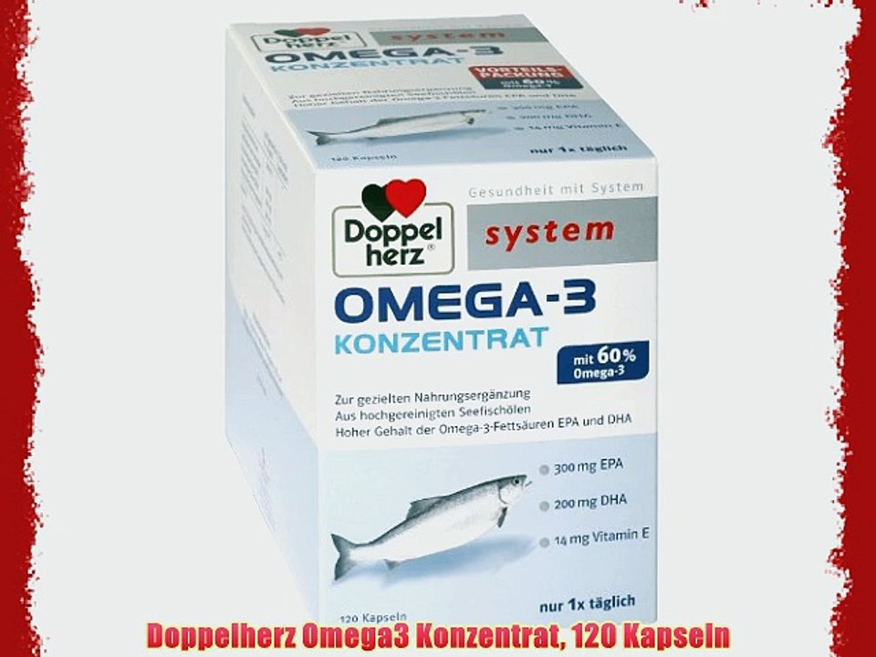 Doppelherz Omega3 Konzentrat 1 Kapseln Video Dailymotion