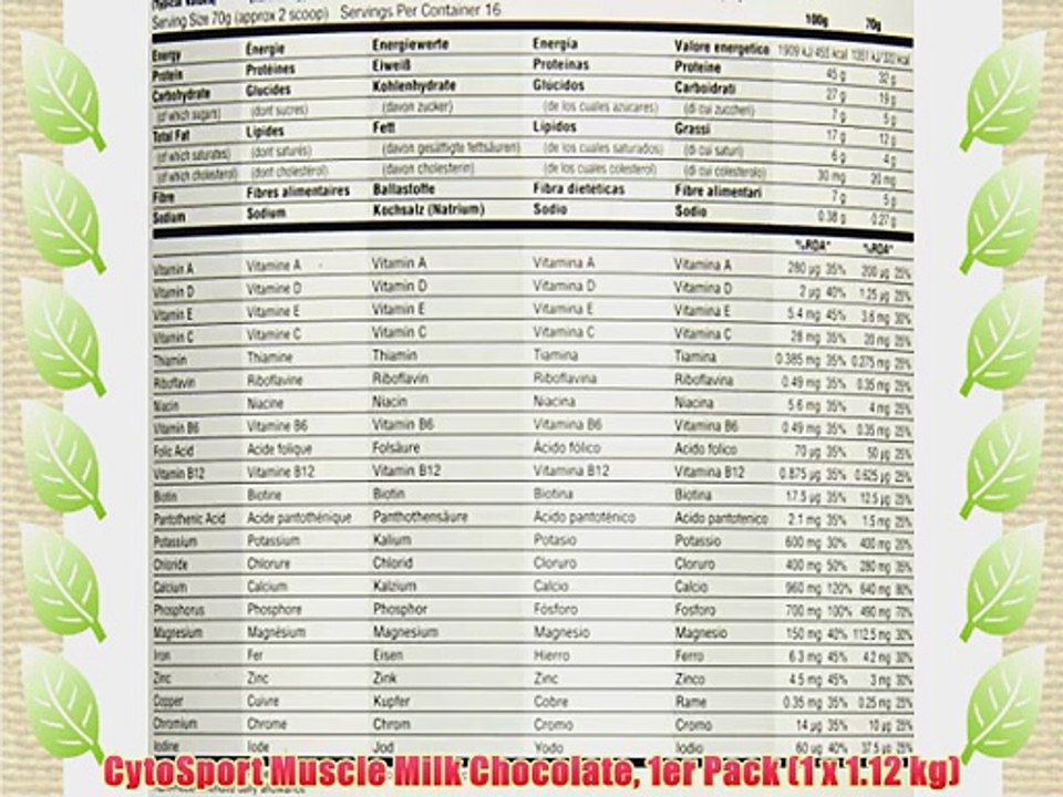 CytoSport Muscle Milk Chocolate 1er Pack (1 x 1.12 kg)