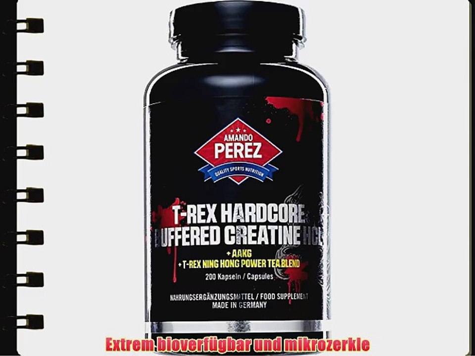 T-REX Hardcore Buffered Creatine HCL   L-Arginin-Alpha-Ketoglutarat (AAKG) Kreatin - Muskelaufbau