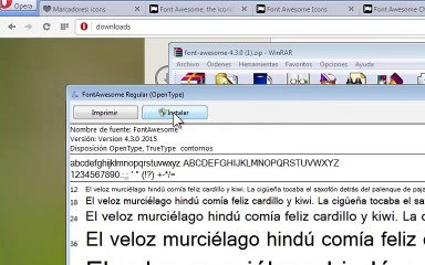utilizar los Font Awesome Icons en  Photoshop