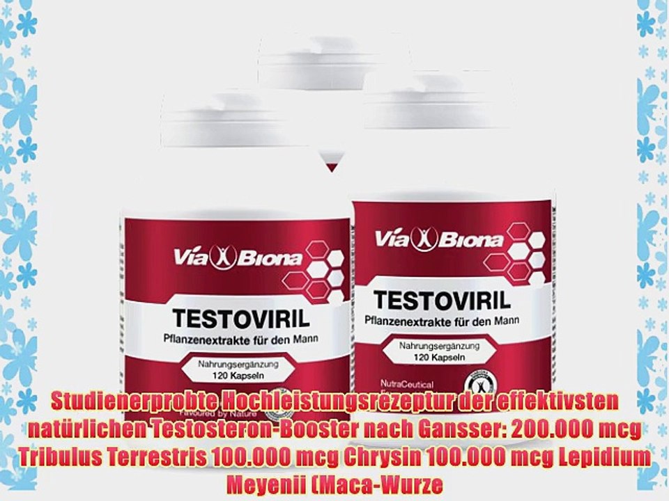 Testoviril Testosteron Booster hochdosiert 3 x 120 HighResorp?-Kapseln (3-Monats-Versorgung)