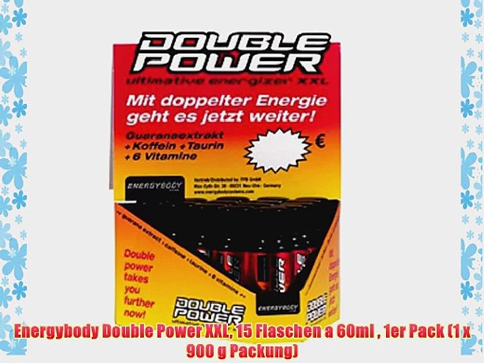 Energybody Double Power XXL 15 Flaschen a 60ml  1er Pack (1 x 900 g Packung)