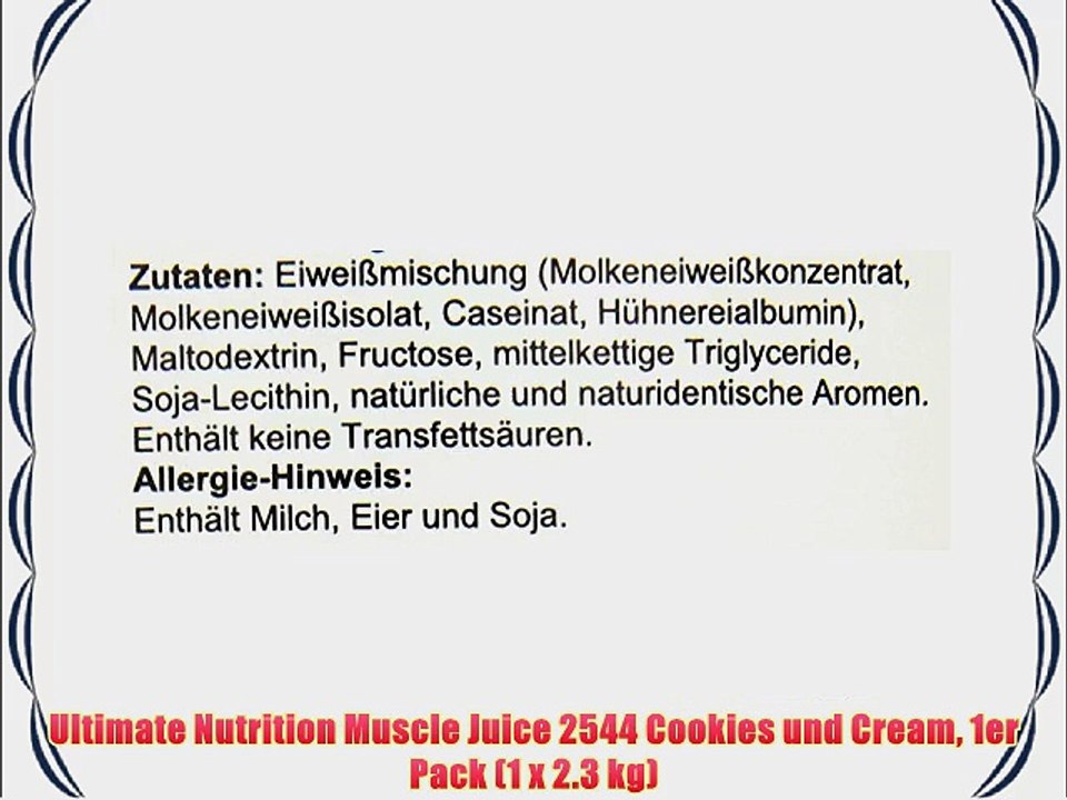 Ultimate Nutrition Muscle Juice 2544 Cookies und Cream 1er Pack (1 x 2.3 kg)