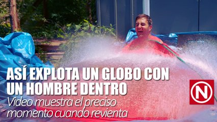 Así revienta un globo con un Hombre dentro