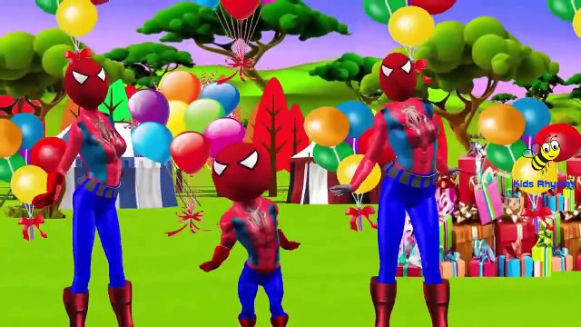 Spiderman Cartoons for Kids Happy Birthday Song Children Nursery Rhymes 3D Animation