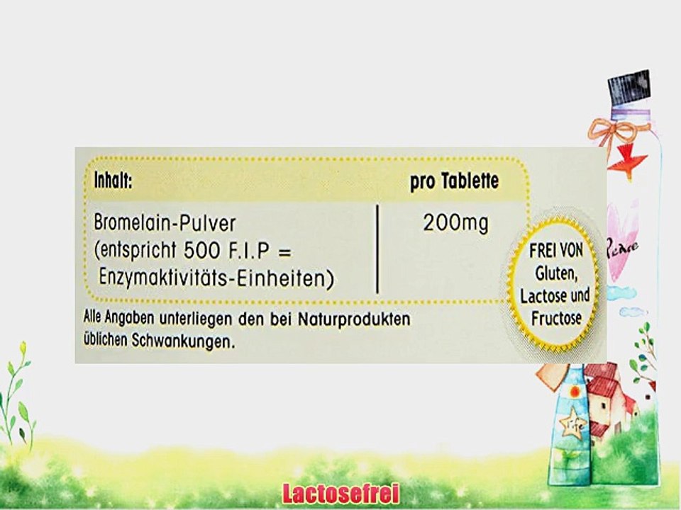 Warnke Gesundheitsprodukte Bromelain 200 mg 500 F.I.P nat?rliches Ananasenzym 250 Tabletten