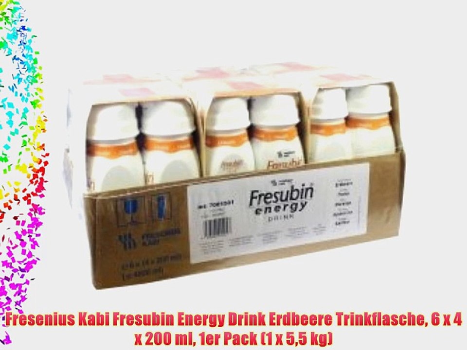 Fresenius Kabi Fresubin Energy Drink Erdbeere Trinkflasche 6 x 4 x 200 ml 1er Pack (1 x 55