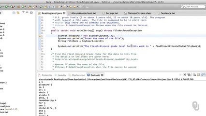 Introduction to Computer Programming - Nesting Loops - Reading Levels