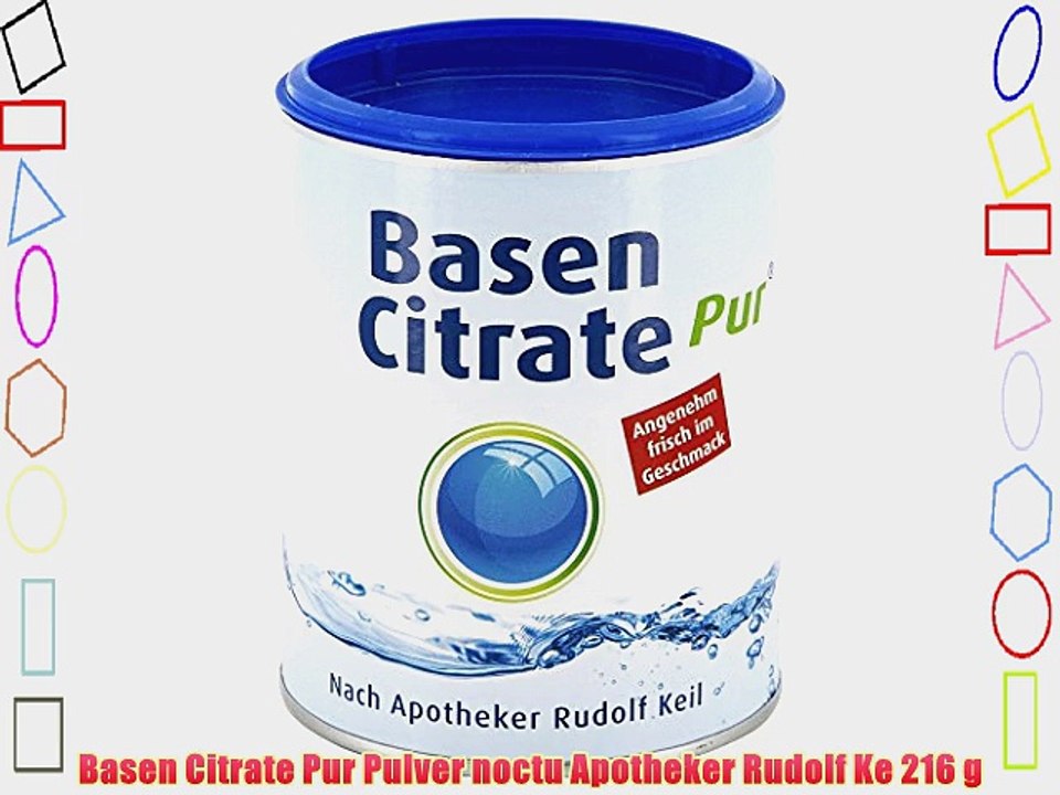 Basen Citrate Pur Pulver noctu Apotheker Rudolf Ke 216 g