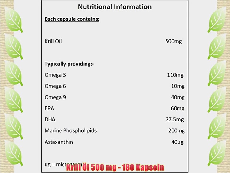 Krill ?l 500 mg - 180 Kapseln