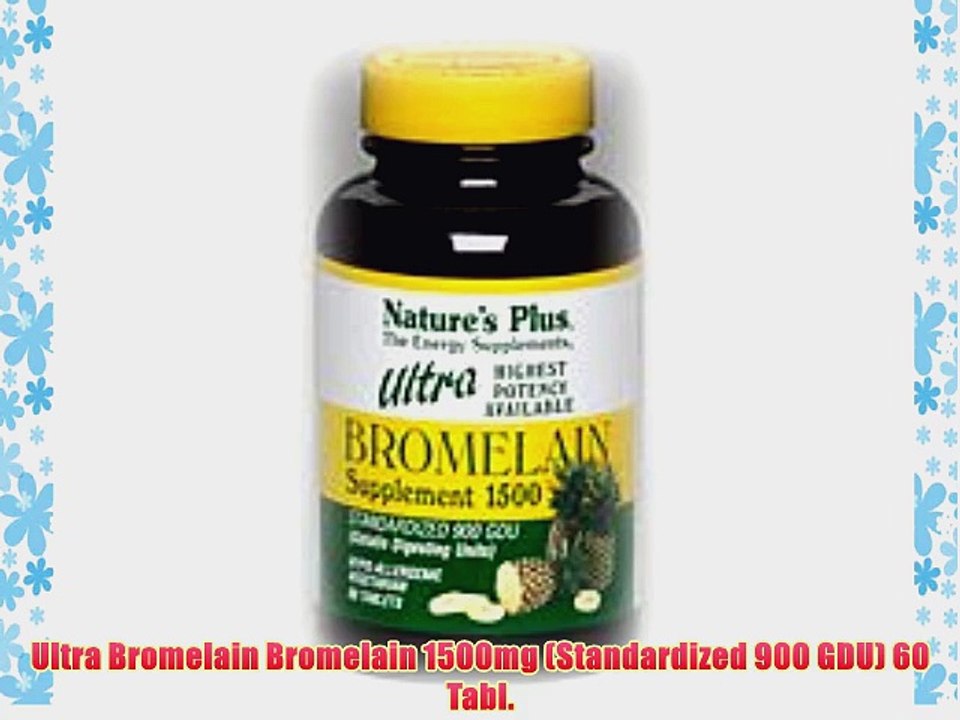 Ultra Bromelain Bromelain 1500mg (Standardized 900 GDU) 60 Tabl.