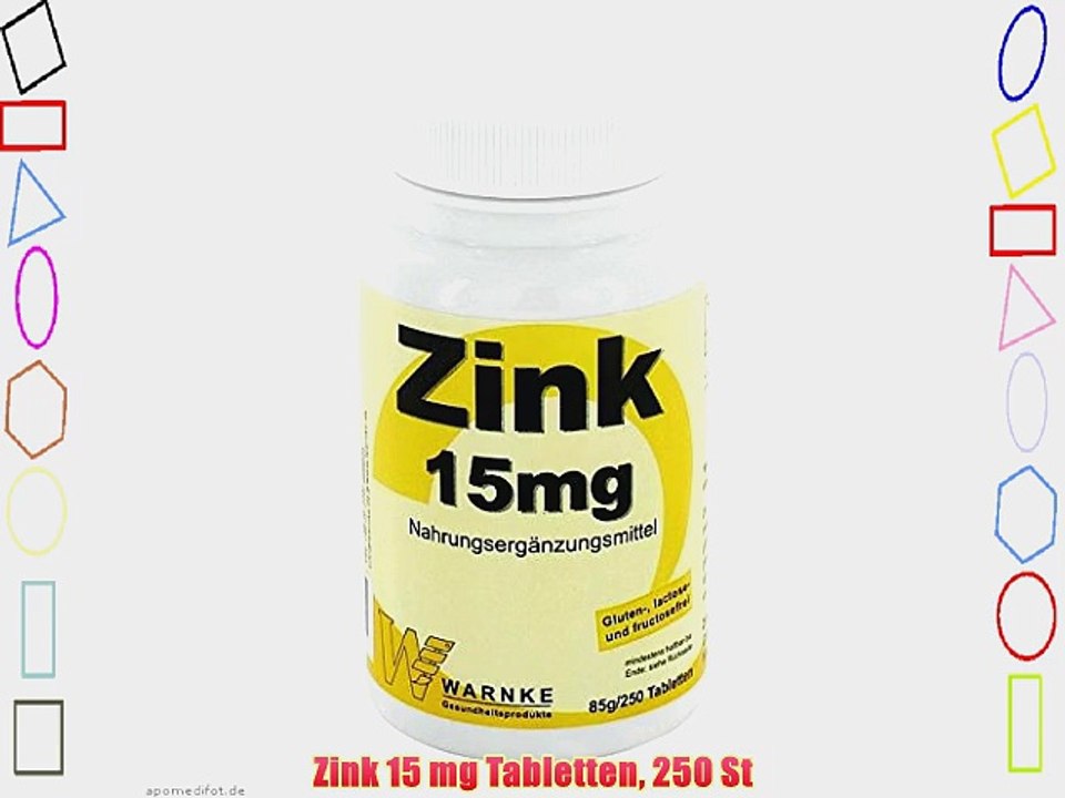 Zink 15 mg Tabletten 250 St