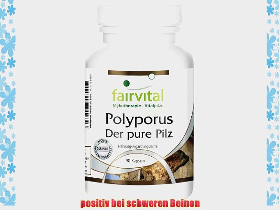 Polyporus - Der pure Pilz 500mg  Polyporus umbellatus Pilzpulver 90 vegetarische Kapseln Vitalpilz