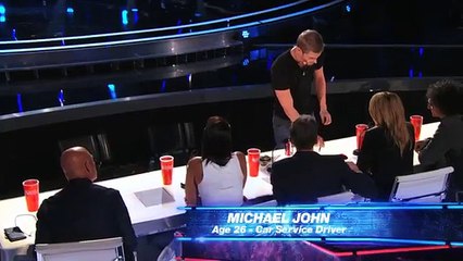 Michael John Handsome Magician Makes Coin Appear in a Can America's Got Talent 2015