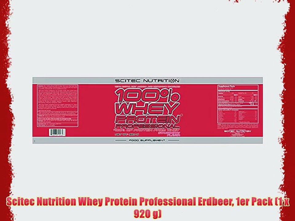 Scitec Nutrition Whey Protein Professional Erdbeer 1er Pack (1 x 920 g)