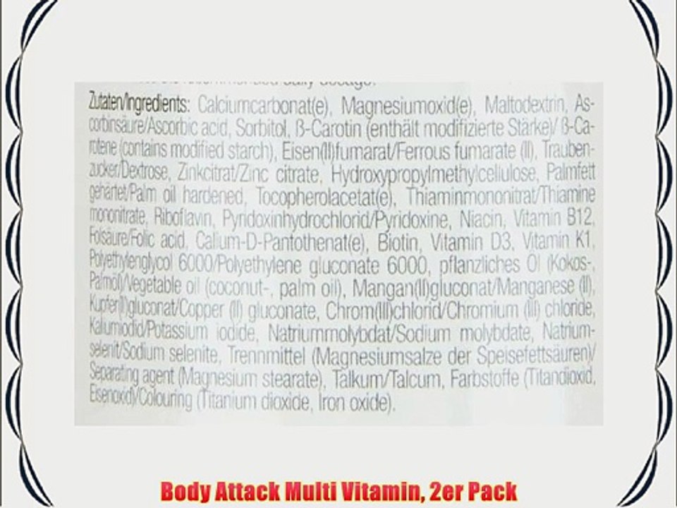 Body Attack Multi Vitamin 2er Pack