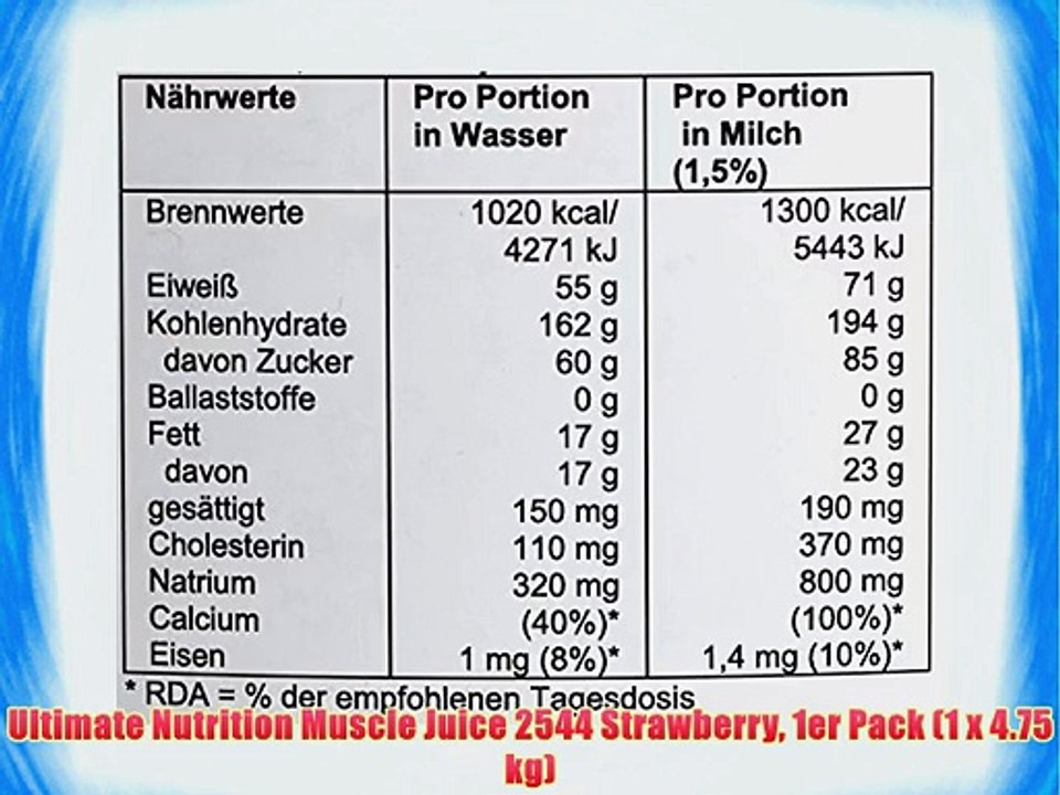 Ultimate Nutrition Muscle Juice 2544 Strawberry 1er Pack (1 x 4.75 kg)