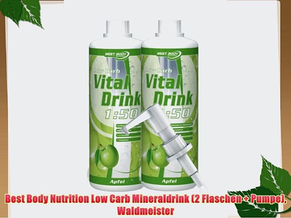 Best Body Nutrition Low Carb Mineraldrink (2 Flaschen   Pumpe) Waldmeister
