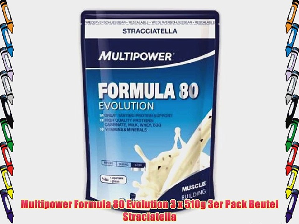 Multipower Formula 80 Evolution 3 x 510g 3er Pack Beutel Straciatella