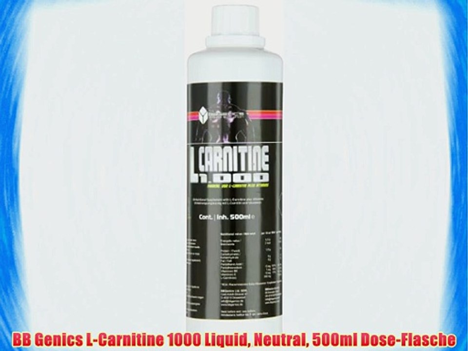BB Genics L-Carnitine 1000 Liquid Neutral 500ml Dose-Flasche