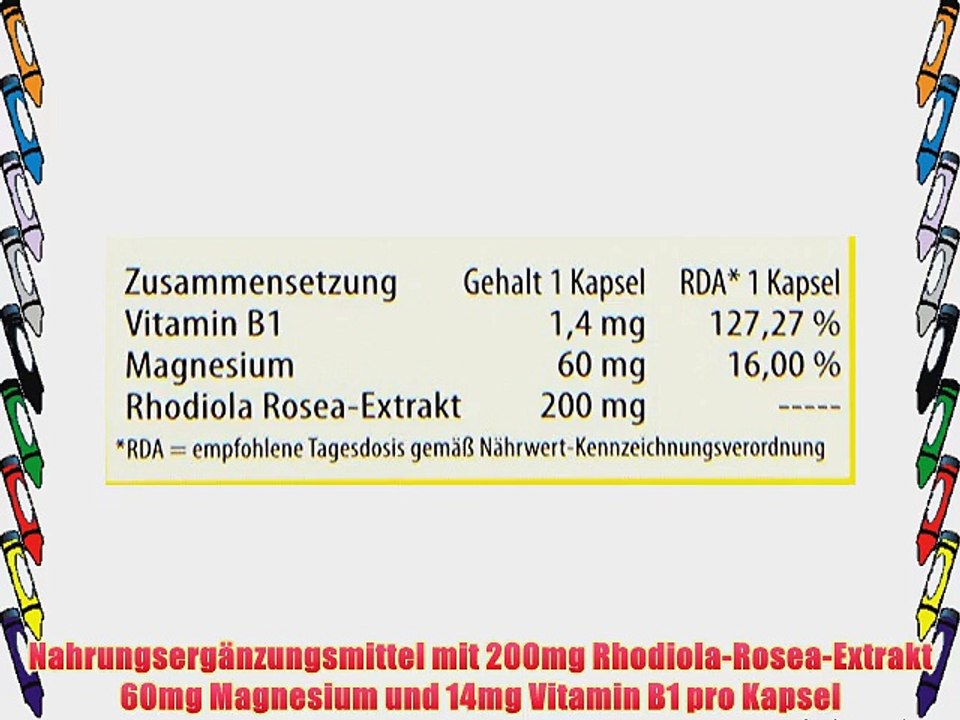 Avitale Rhodiola Rosea Kapseln 200 mg 60 St?ck  1er Pack (1 x 33 g)