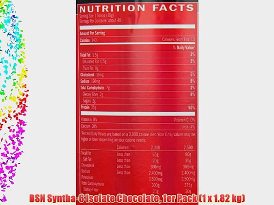 BSN Syntha-6 Isolate Chocolate 1er Pack (1 x 1.82 kg)