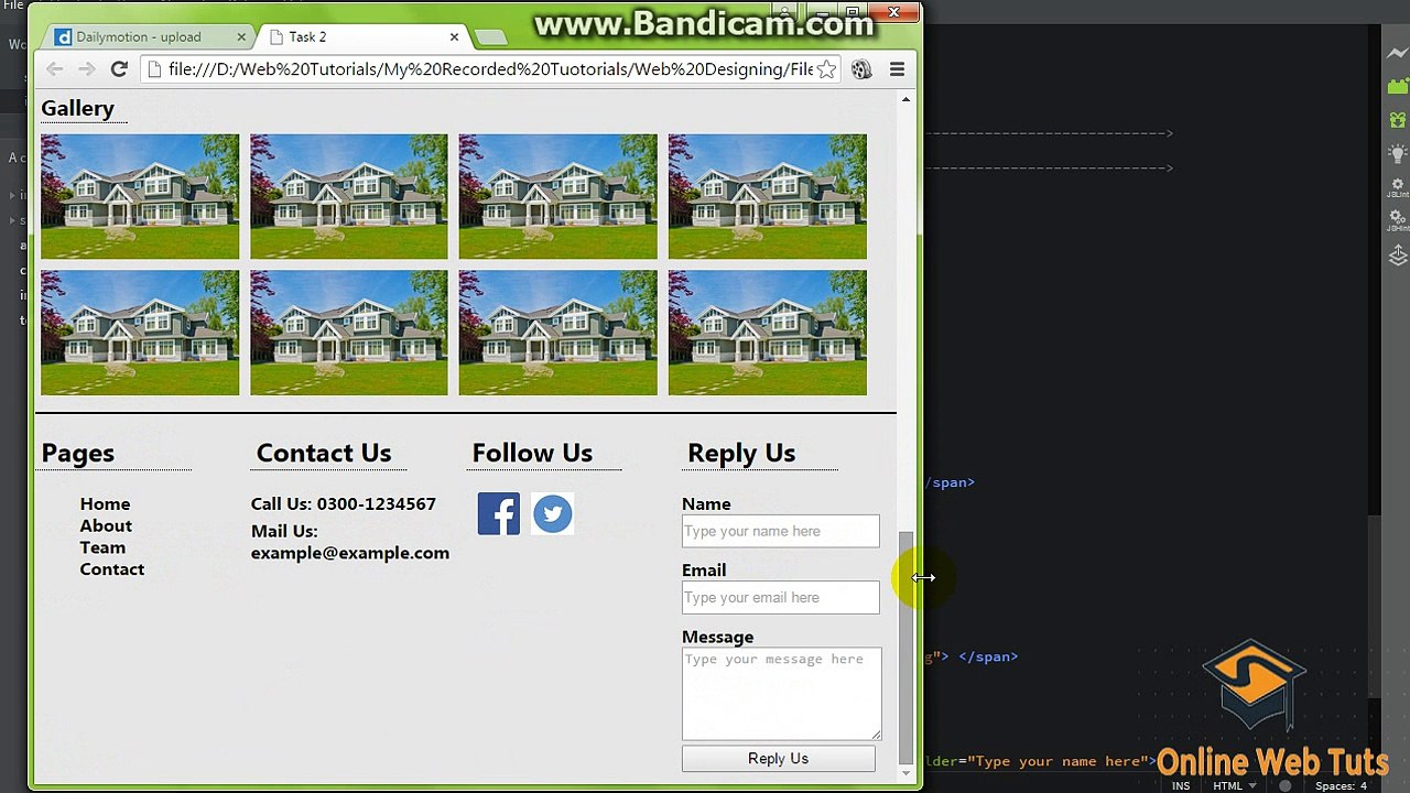 Online Web Tutorials In Urdu Designing the website Part 30