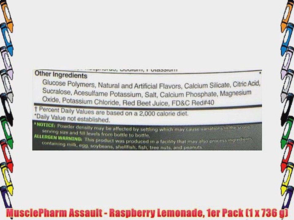 MusclePharm Assault - Raspberry Lemonade 1er Pack (1 x 736 g)