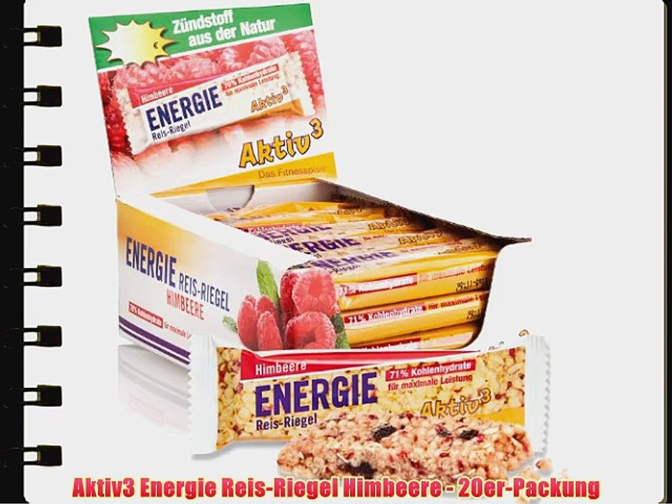 Aktiv3 Energie Reis-Riegel Himbeere - 20er-Packung